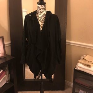 Slouchy hoodies cardigan jacket